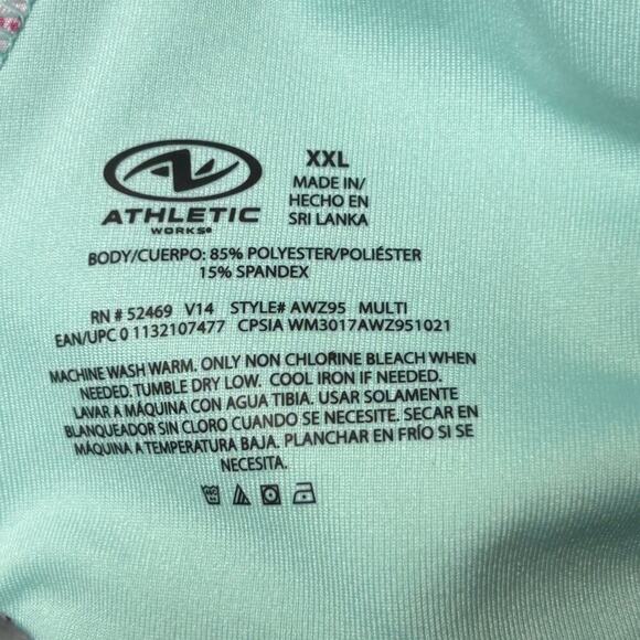 Athletic Works Bra Girls XXL Multicolor 2 Pack High Neck Keyhole Sports Bra NEW - Picture 6 of 9